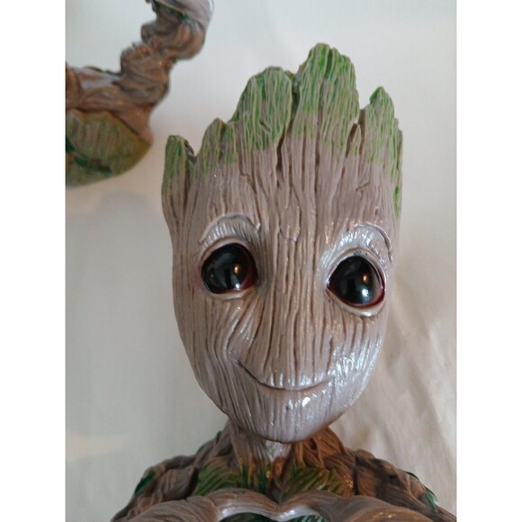 (3)Groot Marvel Guardian Of The Galaxy Baby GROOT FLOWER POT PLANTERS Green-Gray - Picture 11 of 16